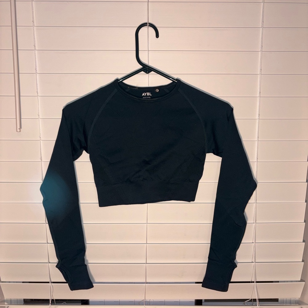AYBL Women's Dark Long Sleeve Crop Top